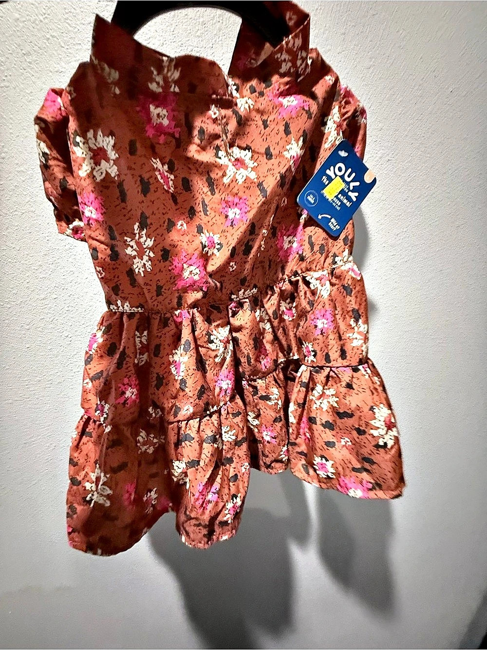 OUUL Party Animal Dress Floral Dog Dress Large NWT